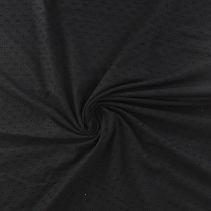 1 m Noir Multi Couleur BRODERIE ANGLAISE Coton Pelouse robe tissu 58/"