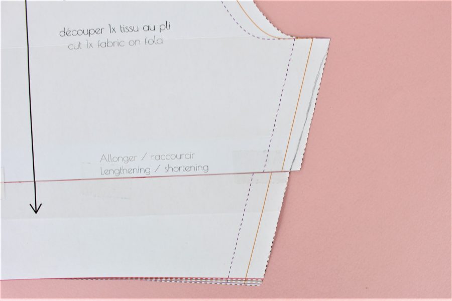 5- comment raccourcir un patron de couture