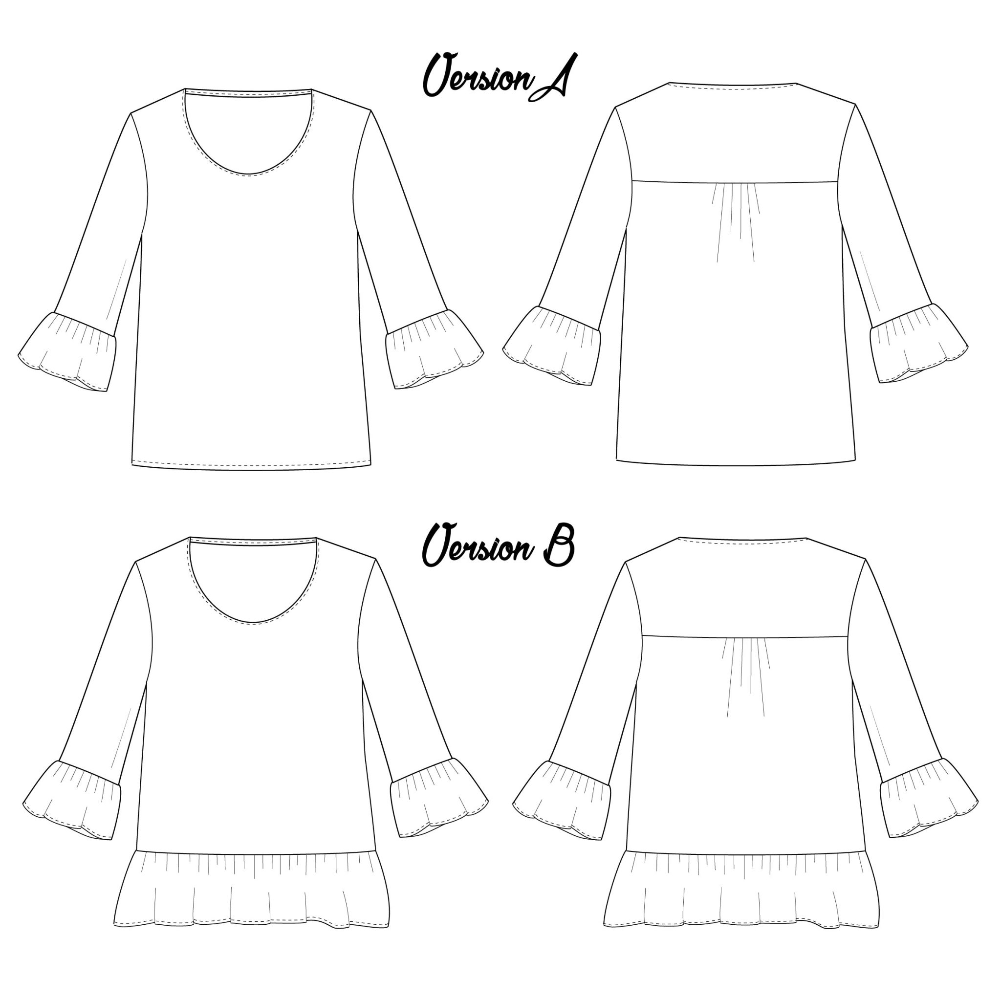 Blouse Ms Decembre Pdf Patron De Couture Mouna Sew